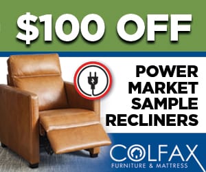 $100 off market sample power recliners