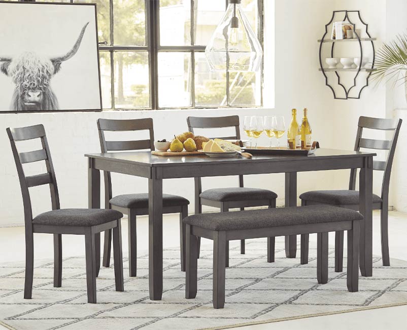 Colfax Furniture Black Rectangle Dining Table